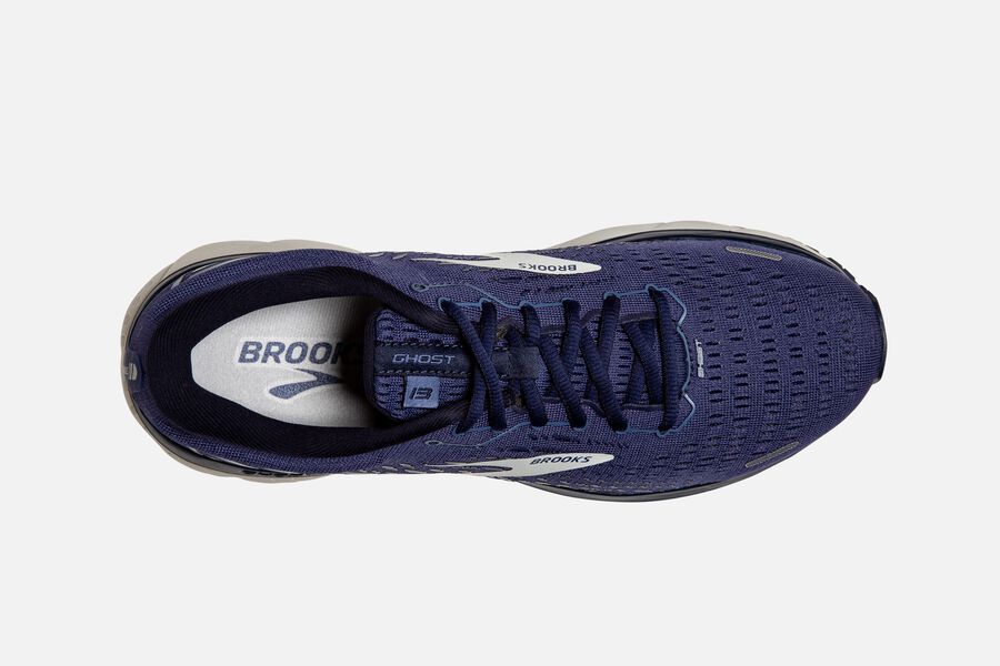 Brooks Ghost 13 Road Running Shoes - Mens - Navy/Silver - MR5013278